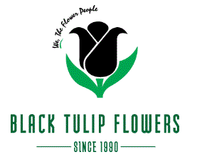 Black Tulip Flowers Logo